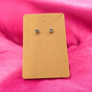 Gold Plated Rhinestone Stud Earrings